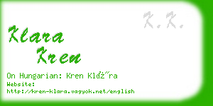 klara kren business card